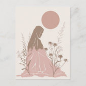 Die spirituelle Frau Postkarte (Vorderseite)