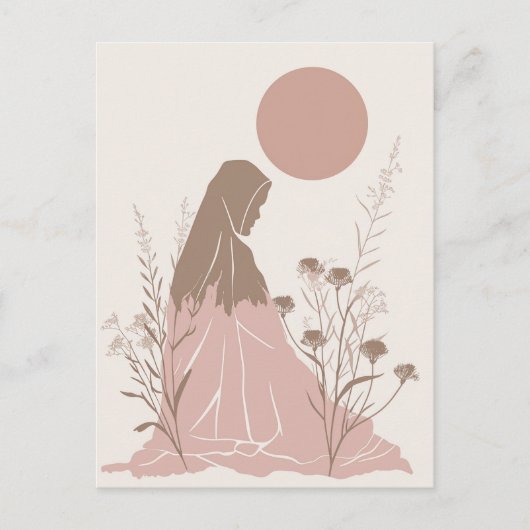 Die spirituelle Frau Postkarte (Vorderseite)