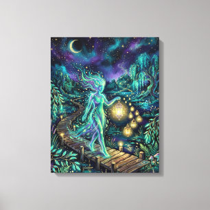 Die spirituelle Wandkunst Lantern Grove Leinwanddruck