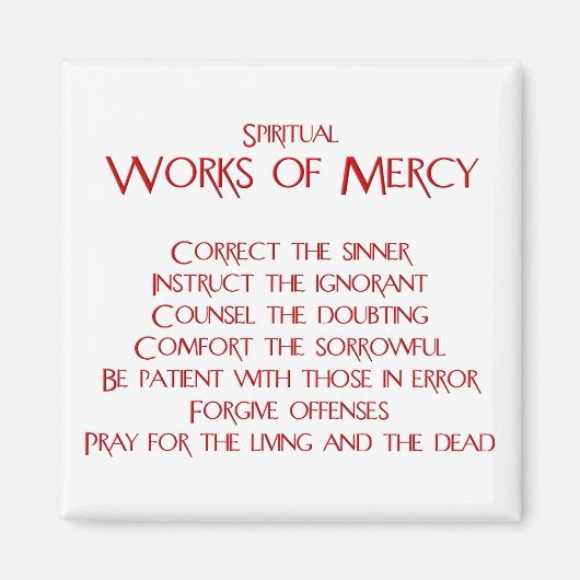 Die spirituellen Werke der Gnade Magnet (Vorne)