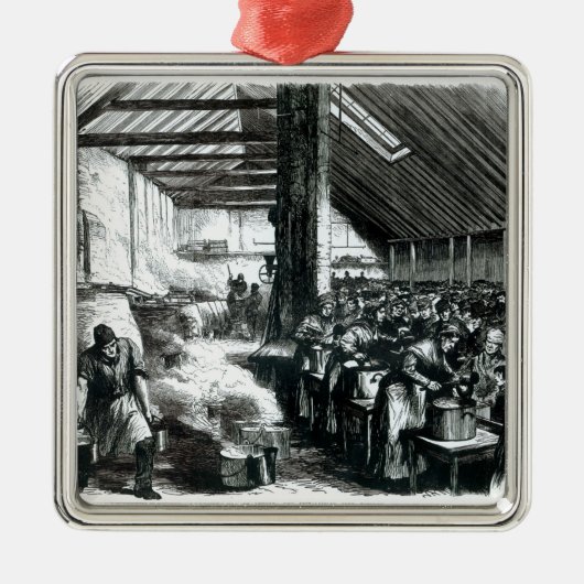 Die Spitalfields Suppen-Küche, 1867 Silbernes Ornament (Vorne)