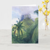"Die Spitze von Mauna Roa" - John LaFarge Karte (Gelbe Blume)