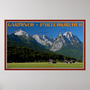 Die Spitzen über Garmisch Poster