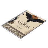 Die Spooky Vibes mit einem Crow und Skull erleben Notizblock (Linke Seite)