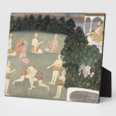 Die Sportler treten vor einem sitzenden Adel auf, Fotoplatte (Seite)