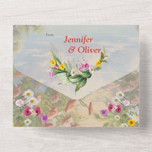 Die Sprache der Blume All In One Einladung (Rückseite)