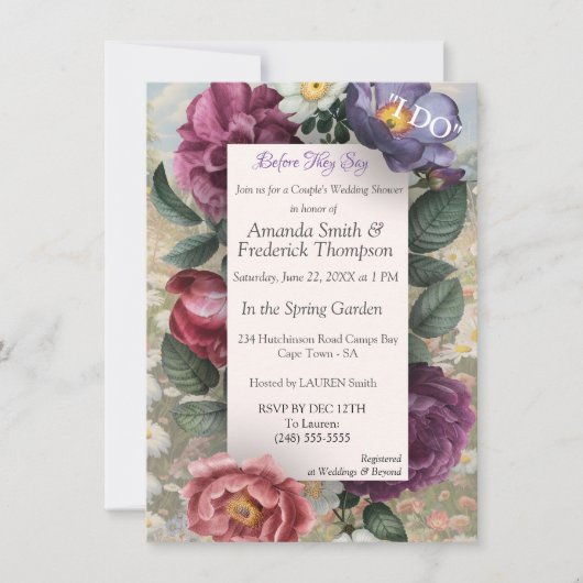 Die Sprache der Blume Einladung (Vorderseite)