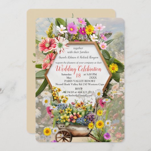 Die Sprache der Blume Einladung (Vorne/Hinten)