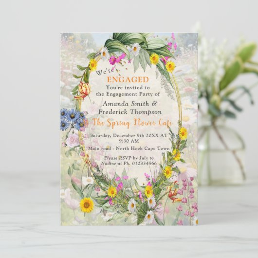 Die Sprache der Blume Einladung (Stehend Vorderseite)