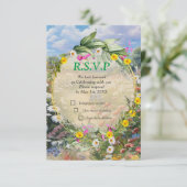 Die Sprache der Blume RSVP Karte (Stehend Vorderseite)