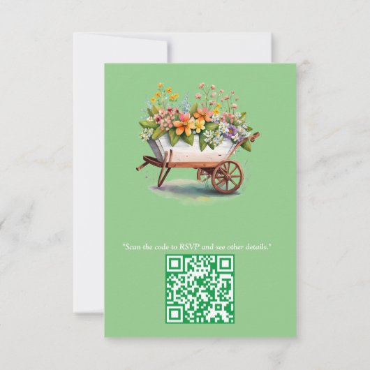 Die Sprache der Blume RSVP Karte (Rückseite)