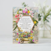 Die Sprache der Blume RSVP Karte (Stehend Vorderseite)