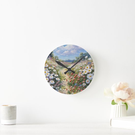 die Sprache der Blume Runde Wanduhr (Zuhause)