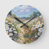 die Sprache der Blume Runde Wanduhr (Vorderseite)
