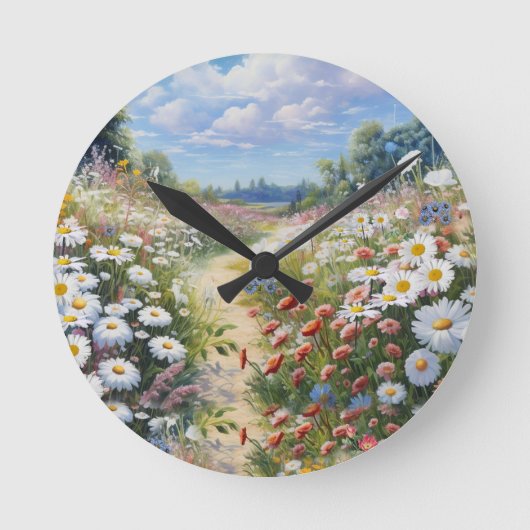 die Sprache der Blume Runde Wanduhr (Vorderseite)