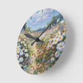 die Sprache der Blume Runde Wanduhr (Winkel)