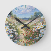 die Sprache der Blume Runde Wanduhr (Vorderseite)