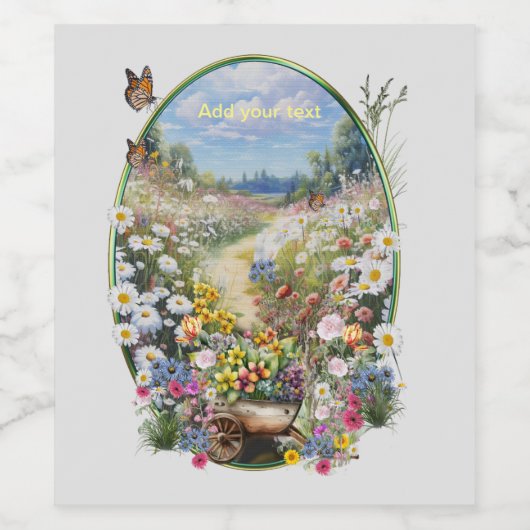 Die Sprache der Blume Weinetikett (Einzelnes Label)