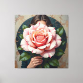 „Die Sprache der Rose – Symbol der Liebe“ Leinwanddruck (Vorderseite)