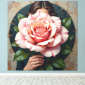 „Die Sprache der Rose – Symbol der Liebe“ Leinwanddruck (Insitu (Holzboden))