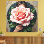 „Die Sprache der Rose – Symbol der Liebe“ Leinwanddruck (Insitu (Wohnzimmer))