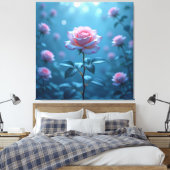 „Die Sprache der Rose – Symbol der Liebe“ Leinwanddruck (Insitu (Schlafzimmer))