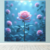 „Die Sprache der Rose – Symbol der Liebe“ Leinwanddruck (Insitu (Holzboden))