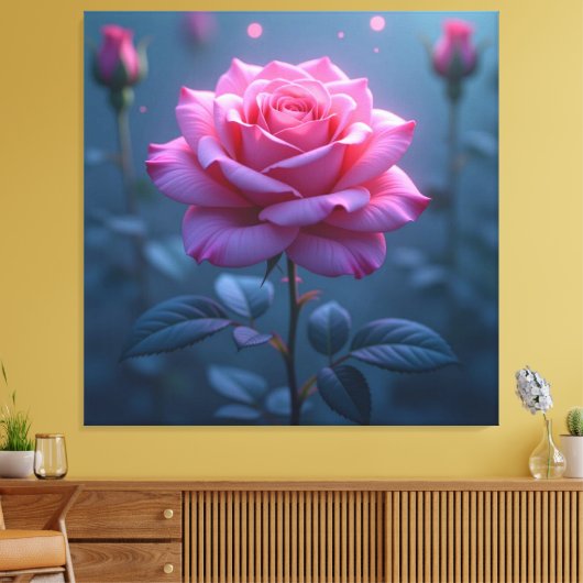 „Die Sprache der Rose – Symbol der Liebe“ Leinwanddruck (Insitu (Wohnzimmer))