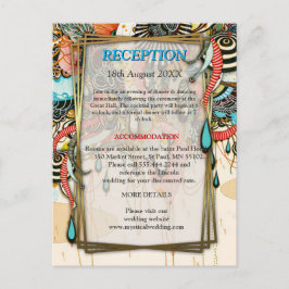 Die Sprache des Lichts - doodle Kunst Ankündigungspostkarte