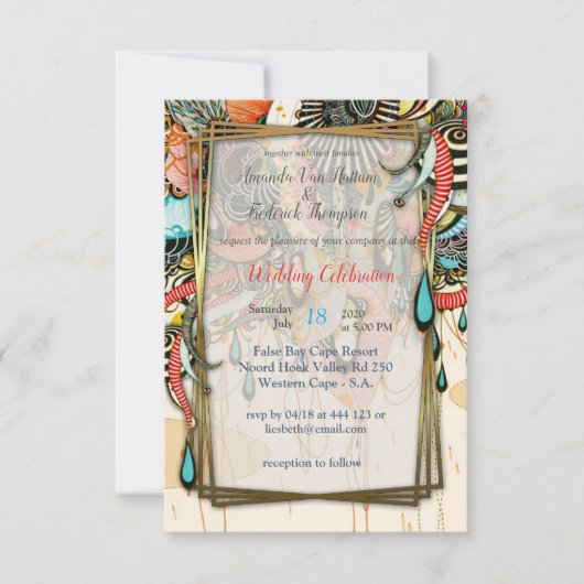 Die Sprache des Lichts - doodle Kunst Dankeskarte (Vorderseite)