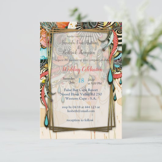 Die Sprache des Lichts - doodle Kunst Dankeskarte (Stehend Vorderseite)