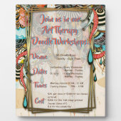 Die Sprache des Lichts - doodle Kunst Fotoplatte (Vorderseite)