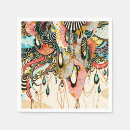 Die Sprache des Lichts - doodle Kunst Serviette