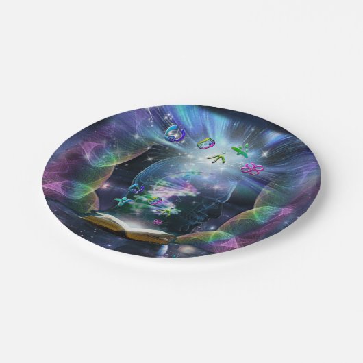 Die Sprache des Lichts Pappteller (Schrägansicht)