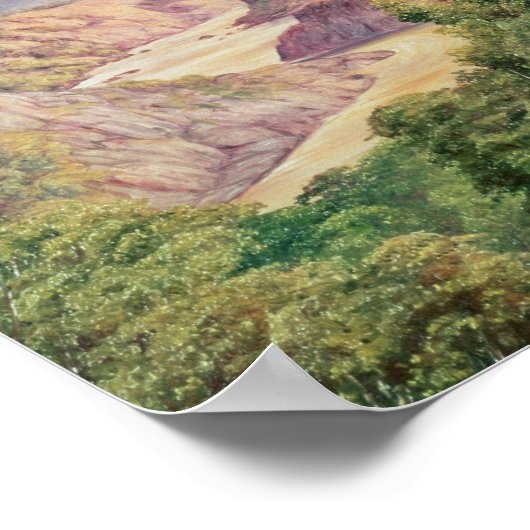 Die Sprachenstreams in der Cordellera, Chile Poster (Ecke)