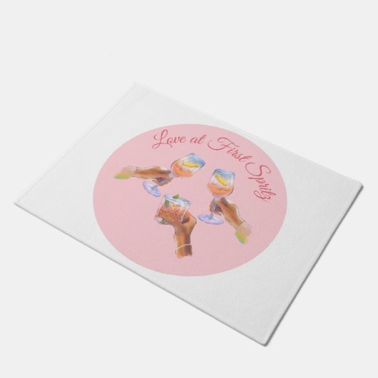 Die Spritz Squad | Aperol Junggeselinnen-Abschied Fußmatte (Schrägansicht)