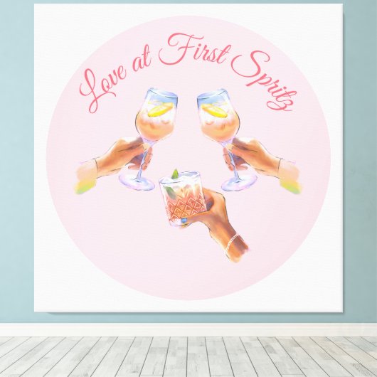 Die Spritz Squad | Aperol Junggeselinnen-Abschied Leinwanddruck (Insitu (Holzboden))