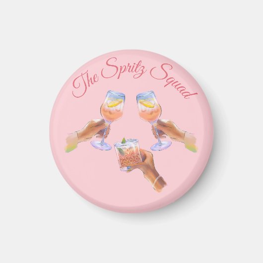 Die Spritz Squad | Junggeselinnen-Abschied Bridal Magnet (Vorne)