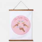 Die Spritz Squad | Junggeselinnen-Abschied Bridal Wandteppich Mit Holzrahmen (Vorderseite)