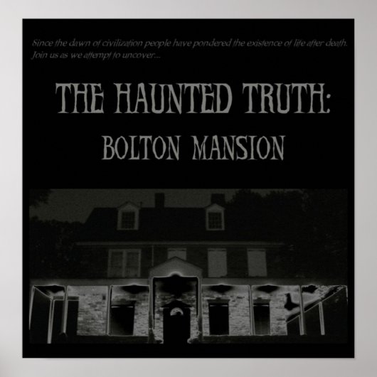 Die Spuk Wahrheit: Bolton Mansion Poster (Vorne)