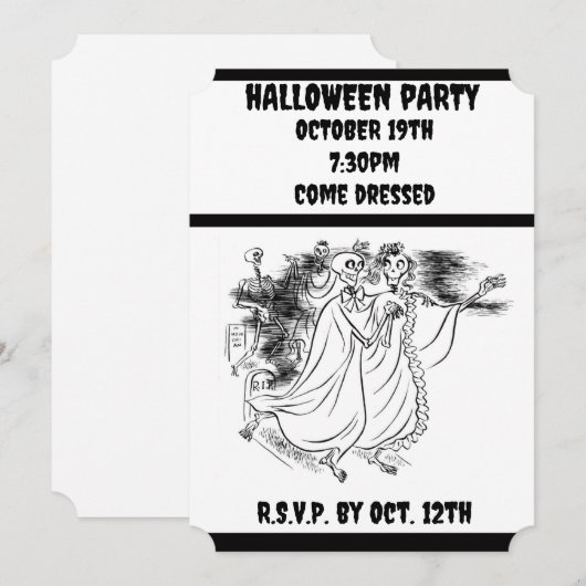 Die Spuk Zeremonie - Einladung (Vorne/Hinten)