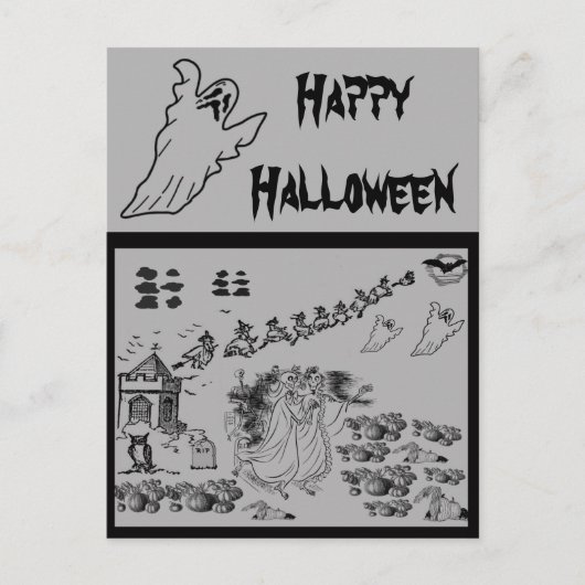 Die Spuk Zeremonie - Feiertagspostkarte (Vorderseite)