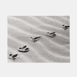 Die Spuren im Foto Sand Nature Fußmatte
