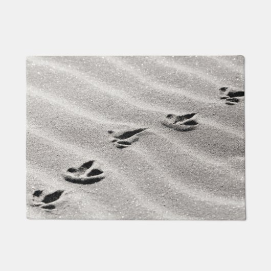 Die Spuren im Foto Sand Nature Fußmatte (Vorderseite)