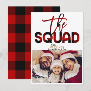 DIE SQUAD Familien-Weihnachts-Foto-Karte Einladung
