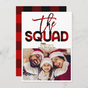 DIE SQUAD Family Weihnachtsfotokarte Einladung