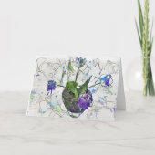 Die Squiggly-Serie: Blaue Tulips Dankeskarte (Vorderseite)