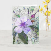 Die Squiggly-Serie - Lila Karte (Gelbe Blume)