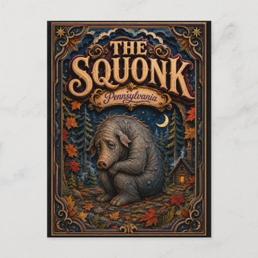 Die Squonk Pennsylvania Popcut Legenden Postkarte (Vorderseite)