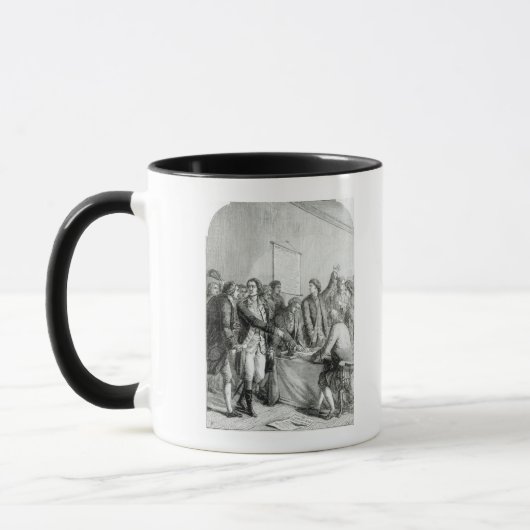 Die Staat-Unabhängigkeitserklärung Tasse (Links)